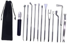 Jiayouy 13pcs Piano Regulating Tool Kit with 6" Combination Handle Multi 