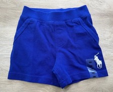 NWOT Polo Ralph Lauren Baby Boys Shorts Blue 6M Big Pony Logo Mesh