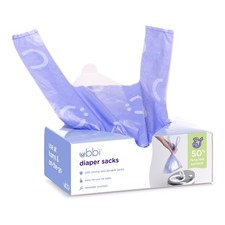 Disposable Diaper Sacks, Lavender Scented, Easy-to-Tie Tabs, Diaper Disposal ,