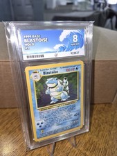 1999 Blastoise Holo PSA 8 #2/102 Base Set Ace Grade 8 Pokemon Card Mint Rare