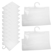 25 Pcs Transparent Hanging Storage Bag Bags with Hooks Door Hanger