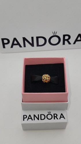 New Authentic Pandora Gold-Plated Love All Around Charm – 781250CZ w/ Box E34