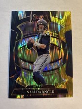 2025 Panini Select-Concourse Sam Darnold #13 Black & Yellow Shock Prizm Seahawks
