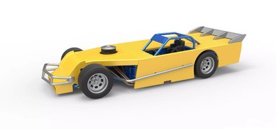 3D Resin Printed Asphalt Modified Stock Car Model Kit in 1/25 Scale