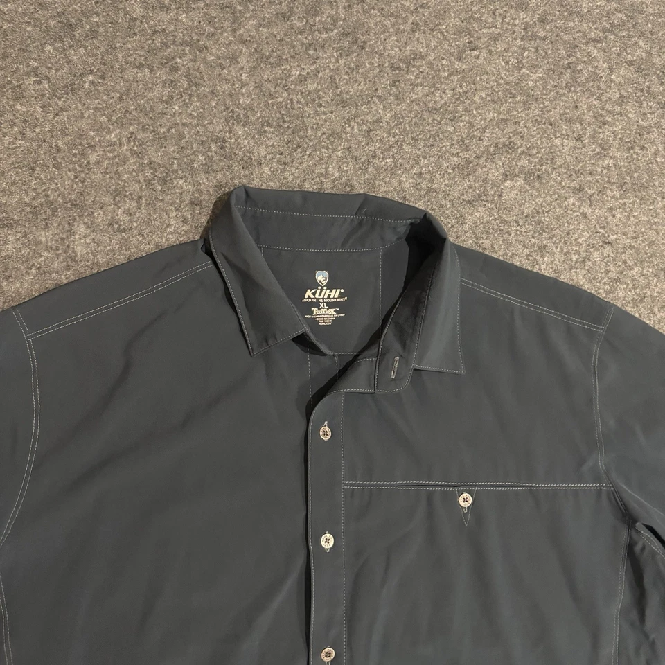 Kuhl Renegade Short Sleeve Button Shirt Men’s XL Blue Tufflex - Image 3 of 4