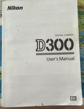 Nikon D300 Digital Camera Genuine User's Manual / Instruction Guide In English