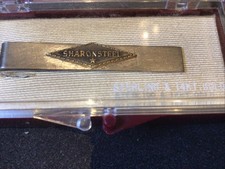 Sharon Steel Sharon Pa Diamond Shape Tie Clasp/Money Clip 14k On Sterling Nice!