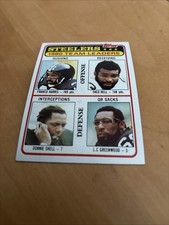1981 Topps FRANCO HARRIS / BELL / SHELL / LC GREENWOOD #526 Steelers Team Card