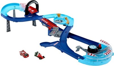 Mattel Disney Pixar Cars Rennstrecke   GRC Spring-Rennbahn mit 2 Autos
