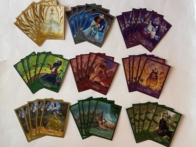 45 sleeves Disney Lorcana Card Game Shield Protector 5 each of 9 characters