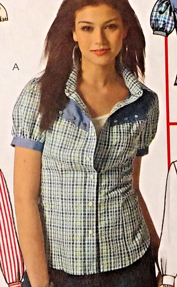 McCalls 5427 Misses Miss Petite Shirts Western Style Semi fitted sz 6-8-10-12-14 - Image 2 of 4
