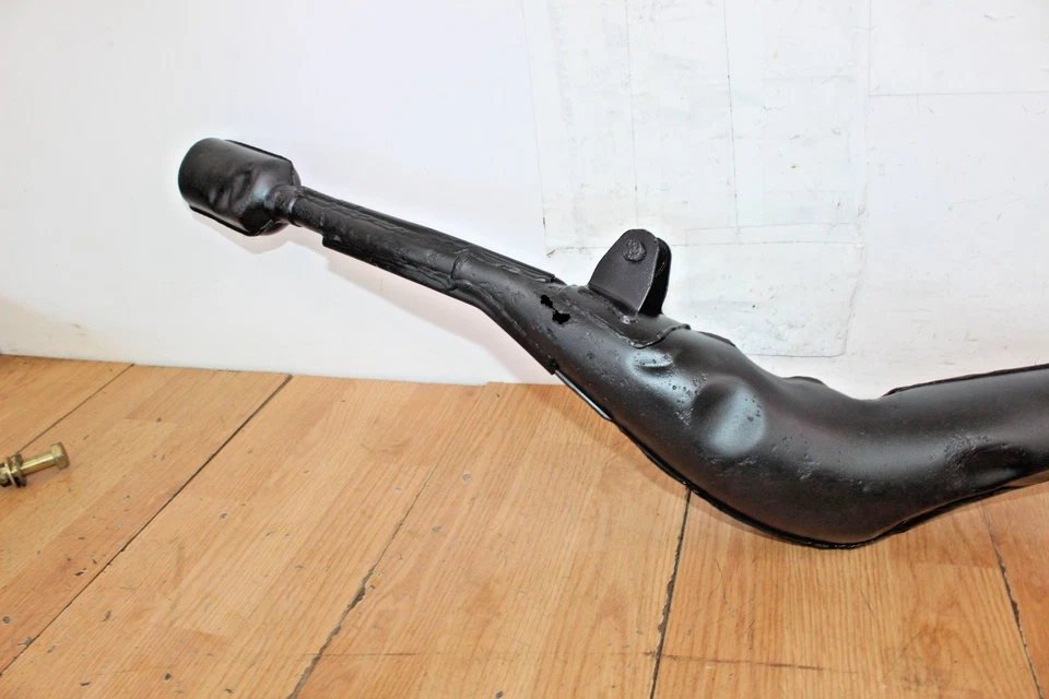 Tubo de cabezal de escape/cámara de expansión Suzuki RM125 1975 de colección Foto 3 de 4