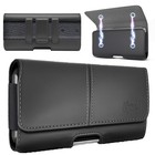Leather Phone Holster for Men, Horizontal Cell Phone Case, Fits iPhone 17/17 ...