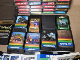 Mattel Intellivision Lot of 30 Games w/ Manuals Atlantis Star Wars UNTESTED
