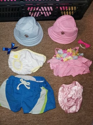 Set Build a bear Sommer Kleid Hut Hose Mädchen Junge tier puppen rosa