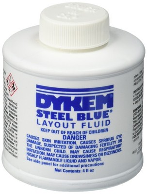 Dykem 80300 Steel Blue Layout Fluid, Brush-in-Cap 4 Fl Oz (Pack of 1), 