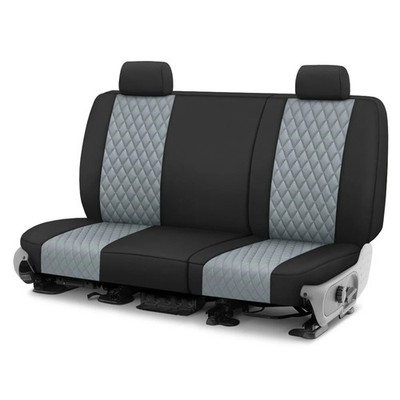 For Toyota Matrix 09-12 Seat Cover Diamond Quilted 2nd Row Black & Light Gray