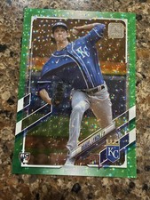 2021 Topps Update Series Daniel Lynch US153 GREEN FOIL Rookie Card RC #/499 KC. rookie card picture
