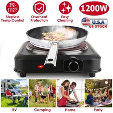 Electric Single Burner 1200W Outdoor Heating Hot Plate Countertop Hotplate Stove