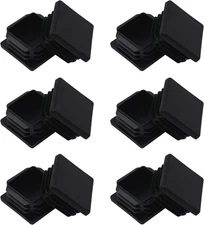 12 Pack 1-1/2 Inch Square Plastic Plug, Insert Tubing End Cap for Square Tubing