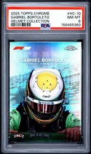 2025 Topps Chrome F1 - Helmet Collection Gabriel Bortoleto #HC-10 RC - PSA 8