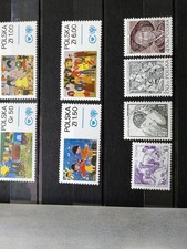 Timbre Pologne neuf Enfant et art