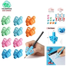 Soft Silicone Pencil Grips - 10 Finger Grips + 10 Clips for Enhanced Writing