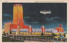 Vintage Postcard General Motors building, Chicago World's Fair 1933