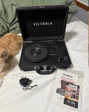 The Journey Suitcase Record Player - comes with user manual and power cord. Boug