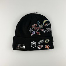 NEW NFL Logos Black Beanie New Era Unisex Mens Womens Ski Cap Warm Knit