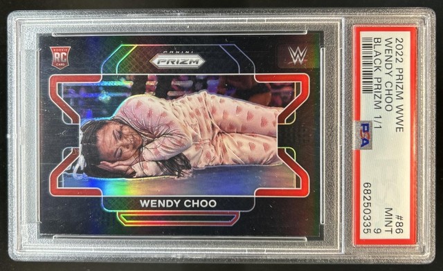 2022 Panini Prizm WWE Wendy Choo Black Rookie RC #1/1 PSA 9