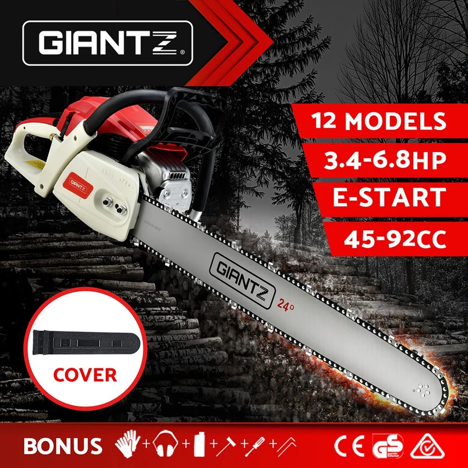 Giantz Petrol Chainsaw Chain Saw Commercial E-Start Bar Top Handle Tree Pruning