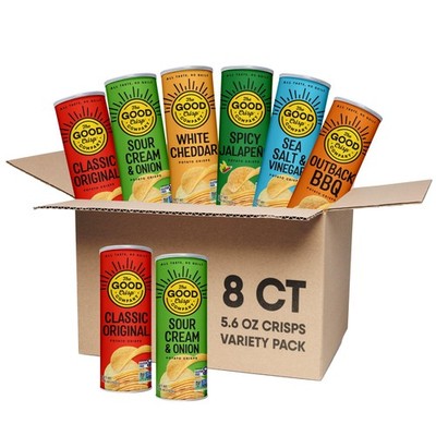 The Good Crisp Company Variety Pack Gluten-Free Potato 5.6 Ounce (Pack of 8) 