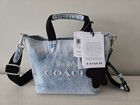 Coach Mini Tour Tote Bag In Loved Denim with Charms CEB33 Indigo NWT