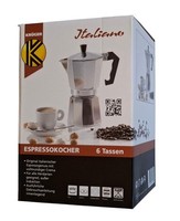Karl KrüGer 502 Espressokocher Aluminium FüR 6 Tassen