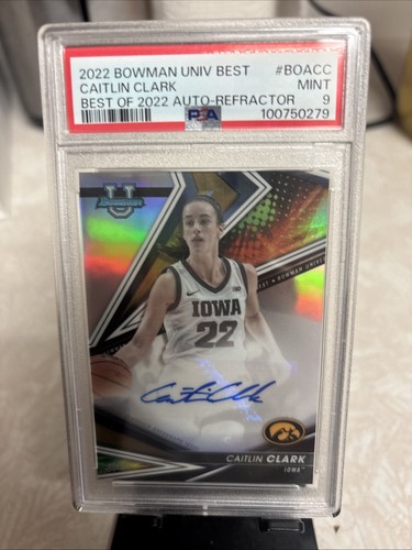 2022-23 Bowman U Best Caitlin Clark Best of 2022 Auto Refractor #BOA-CC PSA 9