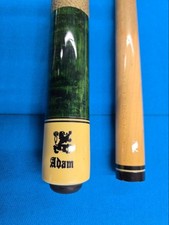 Adam Wooden Billiard Cue Green Cream Color Used