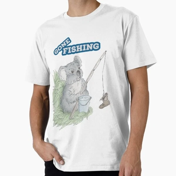 Gone Fishing Premium T-Shirt T-Shirt L XL Gift, Rare