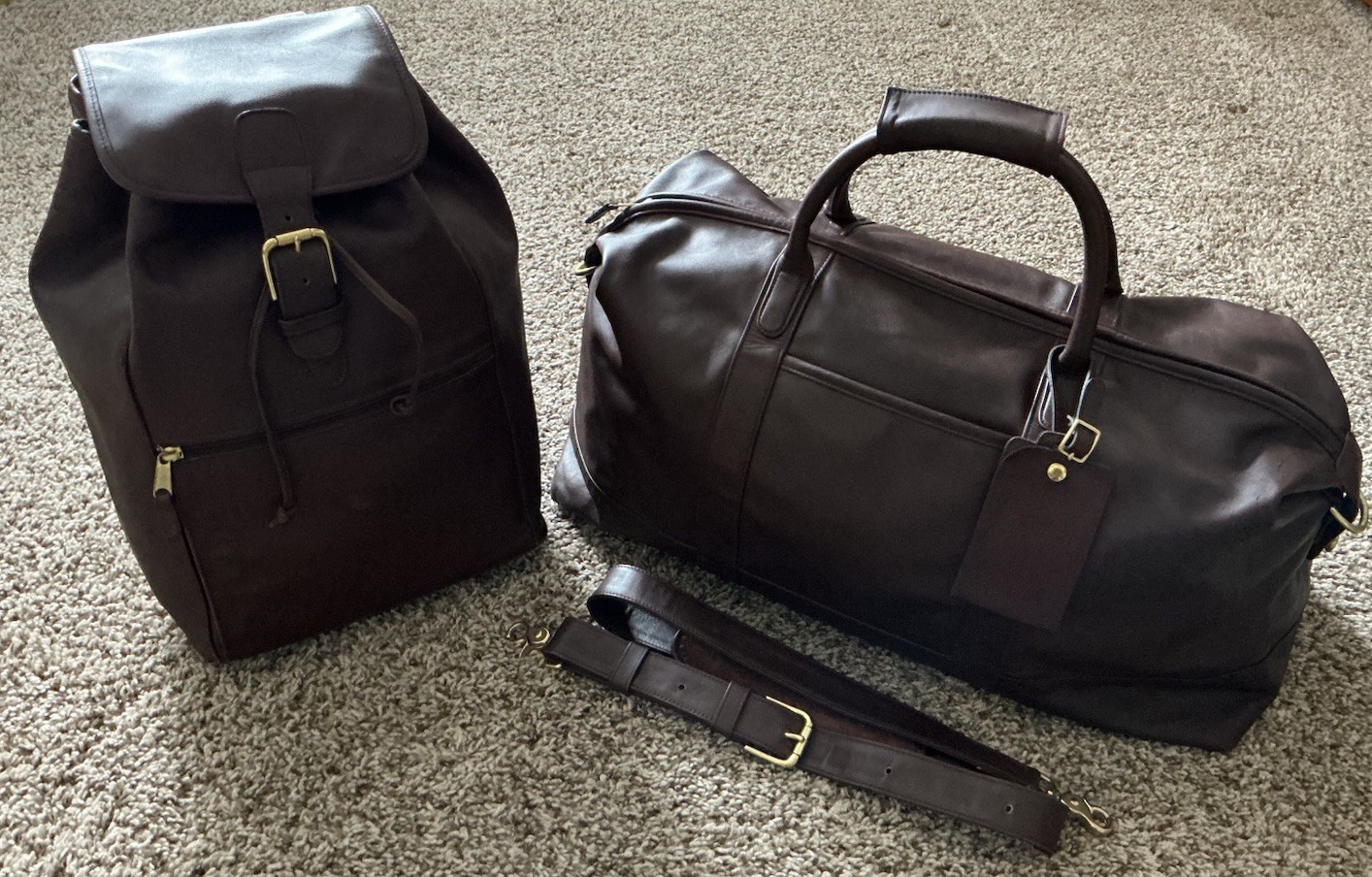 Set ~ Two Pcs. ~ Cabin Bag & Backpack ~ Mahogany