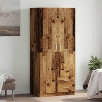 Kleiderschrank Altholz-Optik 80X52X180 Cm Holzwerkstoff