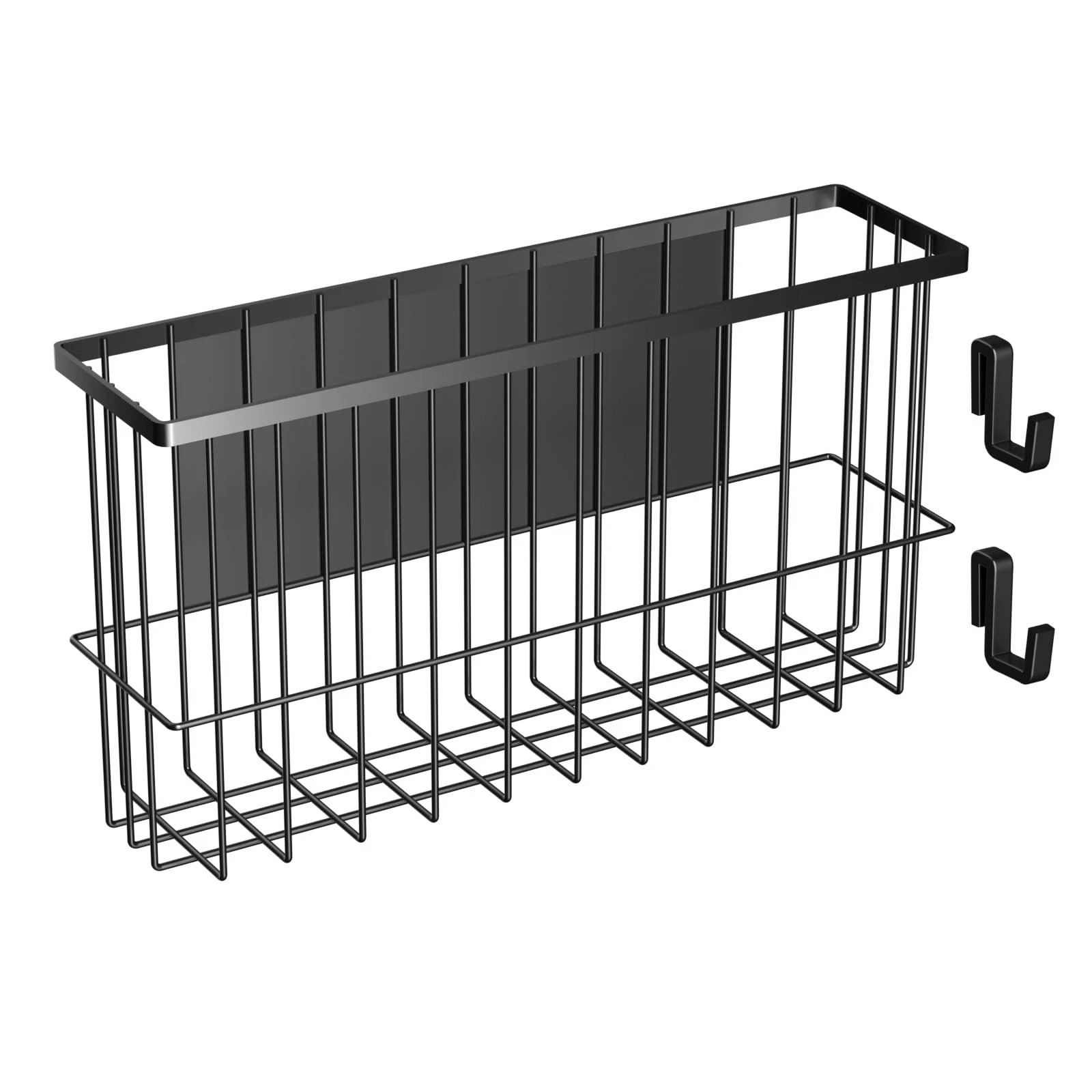 Magnetic Refrigerator Baskets, Fridge Spice Rack Organizer with Hooks, Strong...