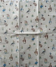 2 x buffet size paper napkins Peter Rabbit for decoupage