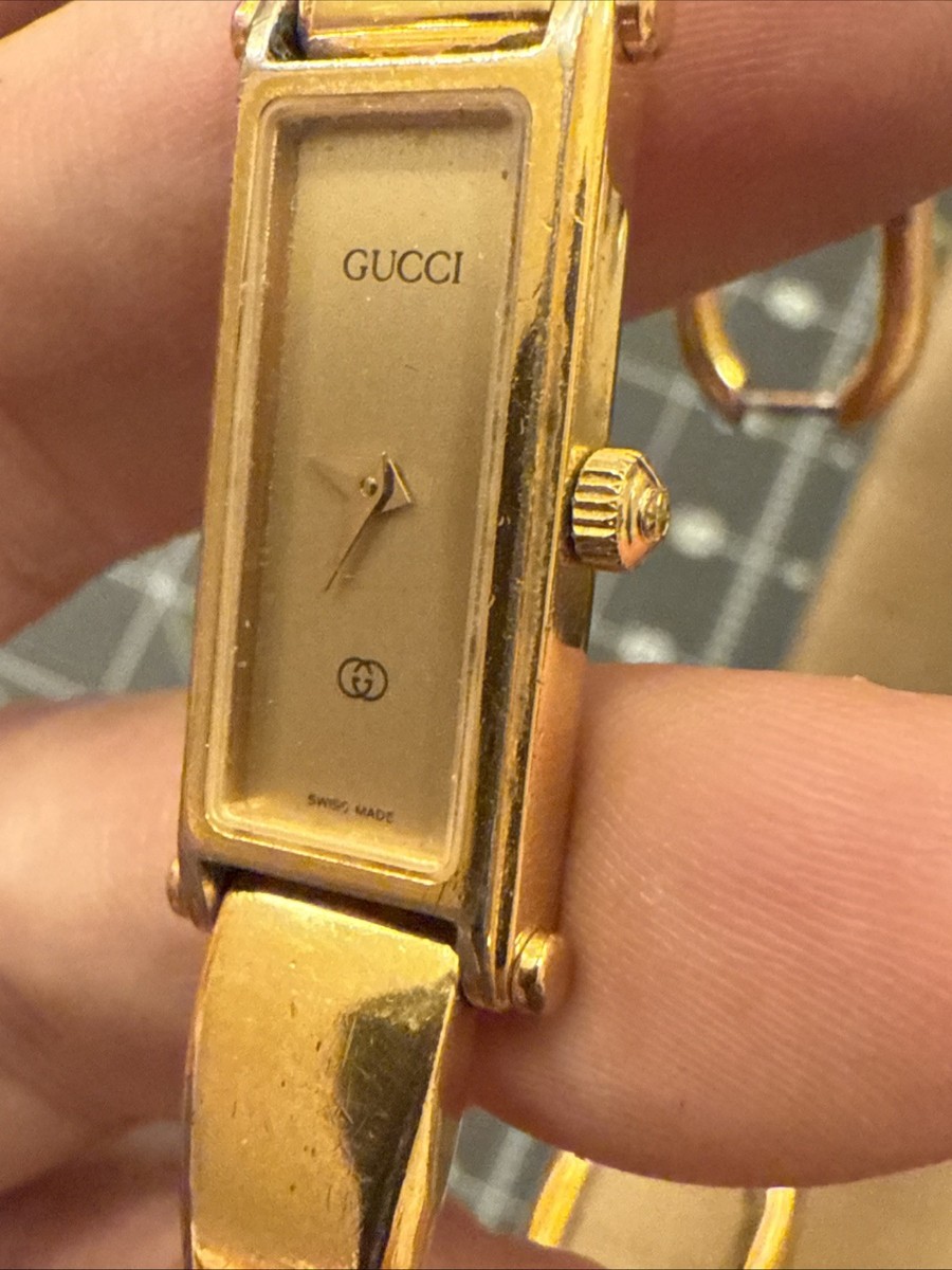 Vintage Gucci Watch 1500 12mm Women's Gold New battery | eBay