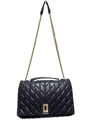 KARL LAGERFELD PARIS Lafayette Medium Leather Shoulder Bag