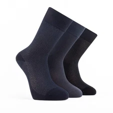 Men’s Bamboo Lightweight Dress & Trouser Socks 12-Pack - 490-492