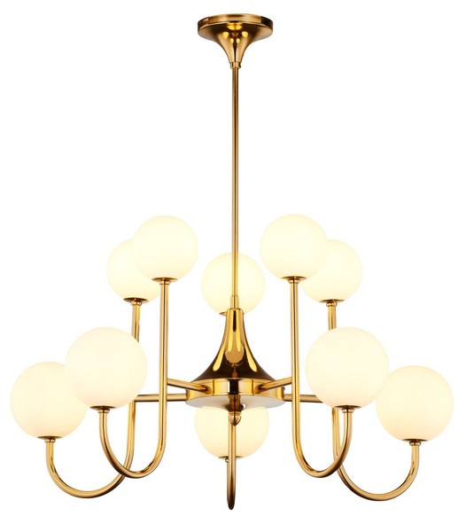 Deckenlampe Esstisch Messing Glas In Gold Blendarm G9 Deckenleuchte Jugendstil-image