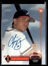 2021 Stadium Club Greats Autographs Orange Chipper Jones Auto 4/5 Braves
