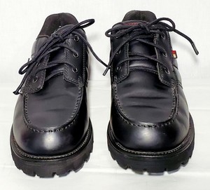 Tommy Hilfiger botín Senderismo Zapatos para hombre Talla 9M Negro Cuero  Con Cordones | eBay
