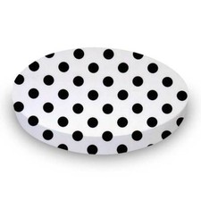 SheetWorld Fitted Oval Sheet 26x47 Fits Stokke Sleepi, Cotton Woven, Dots