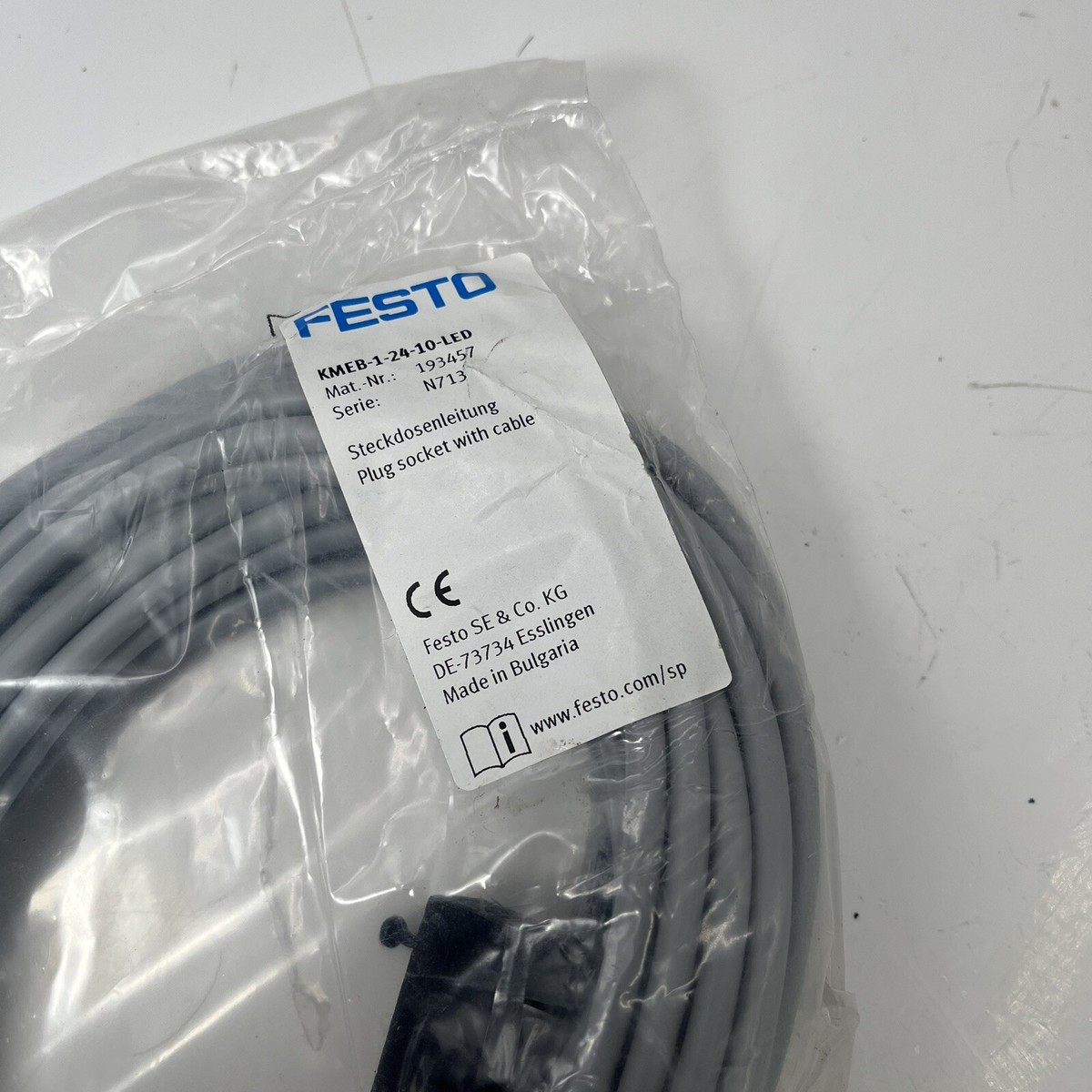 FESTO 193457 PLUG SOCKET WITH CABLE NEW UNUSED | eBay UK